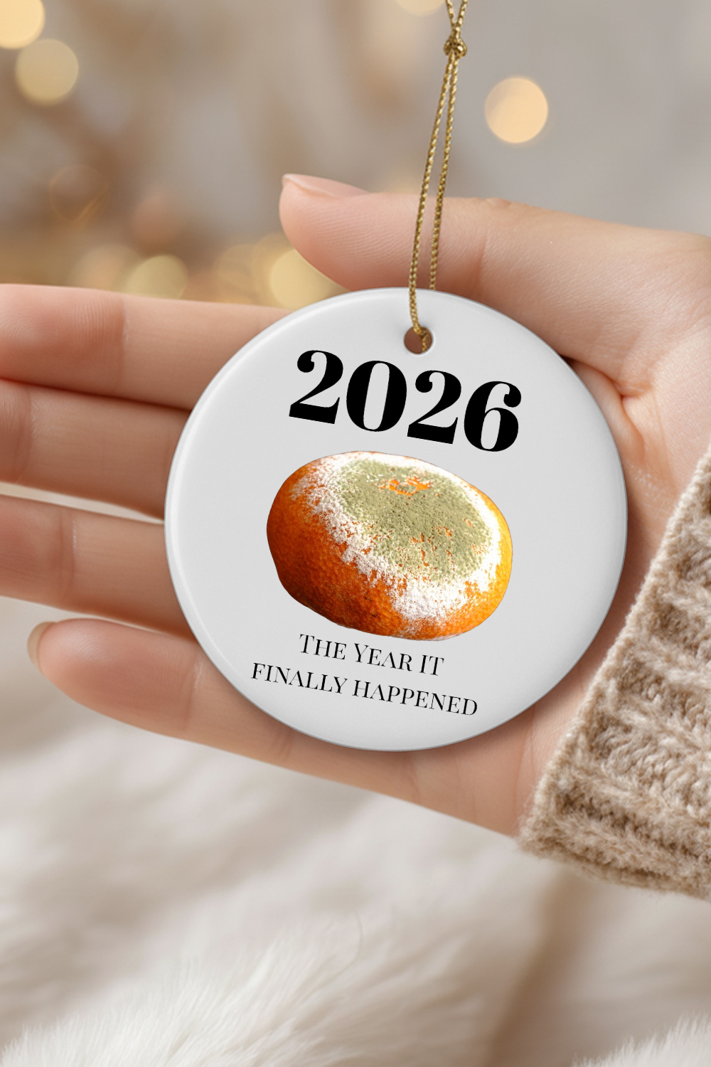 Funny Political Christmas Ornament 2026 | Collectible Political Humor Ornament | Ceramic White Elephant Gift | Limited Edition Holiday Keepsake