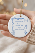 Personalized Wedding Ornament | The Year We Got Married Ornament | Custom Couple Christmas Ornament | First Christmas Married Gift | Newlywed Keepsake